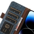 Skórzane Etui Pokrowiec z RFID do iPhone 16e niebieski