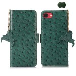 Skórzane Etui Pokrowiec z RFID do iPhone 16e zielony