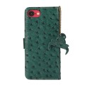 Skórzane Etui Pokrowiec z RFID do iPhone 16e zielony