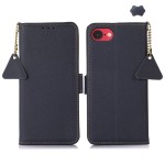Skórzane Etui Pokrowiec z RFiD do iPhone 16e granatowy