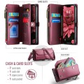CASEME Wielofunkcyjne Etui Portfel do iPhone 16e czerwone