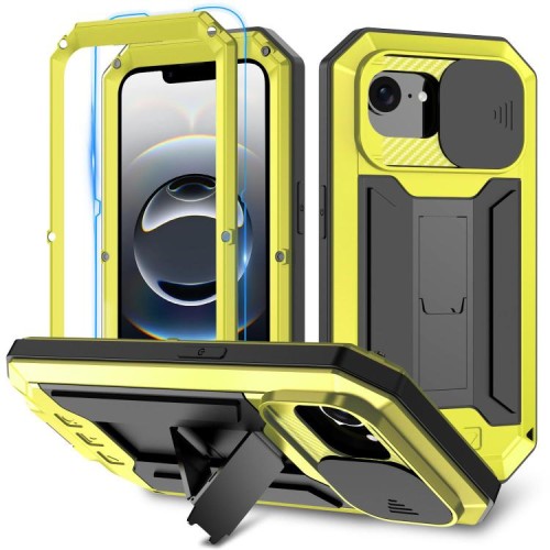 R-JUST Pancerne Etui Antywstrząsowe do iPhone 16e żółte