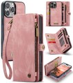 CASEME Etui Pokrowiec Portfel do iPhone 16 Pro Max różowe