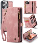 CASEME Etui Pokrowiec Portfel do iPhone 16 Pro Max różowe