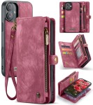 CASEME Czerwone Etui Pokrowiec Portfel do iPhone 16