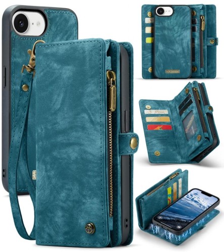 CASEME Niebieskie Etui Pokrowiec Portfel do iPhone 16e