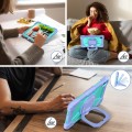 Pancerne Etui z Uchwytem i Paskiem do Huawei MatePad SE 11 2024 fioletowo-zielone