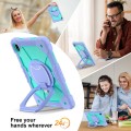 Pancerne Etui z Uchwytem i Paskiem do Huawei MatePad SE 11 2024 fioletowo-zielone