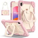 Pancerne Etui z Uchwytem i Paskiem do Huawei MatePad SE 11 2024 różowe
