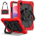 Pancerne Etui z Uchwytem i Paskiem do Huawei MatePad SE 11 2024 czerwone