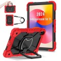 Pancerne Etui z Uchwytem i Paskiem do Huawei MatePad SE 11 2024 czerwone