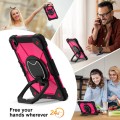 Pancerne Etui z Uchwytem i Paskiem do Huawei MatePad SE 11 2024 różowo-czarne