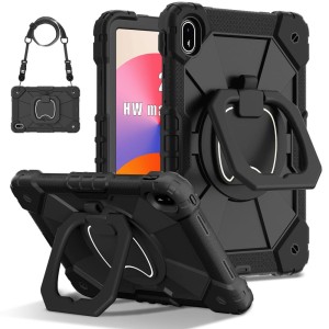 Pancerne Etui z Uchwytem i Paskiem do Huawei MatePad SE 11 2024 czarne