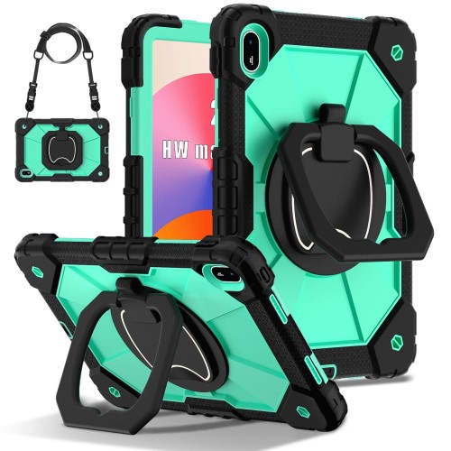 Pancerne Etui z Uchwytem i Paskiem do Huawei MatePad SE 11 2024 zielone