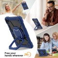 Pancerne Etui z Uchwytem i Paskiem do Huawei MatePad SE 11 2024 granatowo-czarne