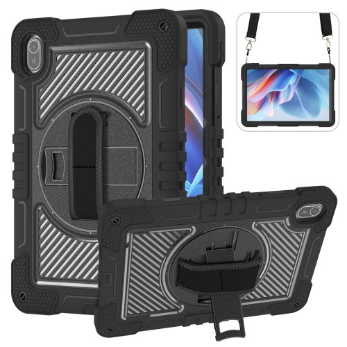 Pancerne Etui z Uchwytem i Paskiem do Huawei MatePad SE 11 2024 czarne