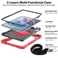 Pancerne Etui z Uchwytem i Paskiem do Huawei MatePad SE 11 2024 czerwone