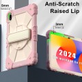 Mocne Etui z Uchwytem i Paskiem do Huawei MatePad SE 11 2024 różowe