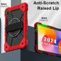 Mocne Etui z Uchwytem i Paskiem do Huawei MatePad SE 11 2024 czerwone
