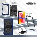 Mocne Etui z Uchwytem i Paskiem do Huawei MatePad SE 11 2024 granatowe
