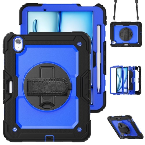 Pancerne Etui z Uchwytem i Paskiem do iPad Air 11 2025/2024 granatowe