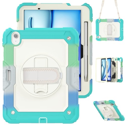 Pancerne Etui z Uchwytem i Paskiem do iPad Air 11 2025/2024 kolorowe