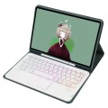 Zielone Etui Podświetlana Klawiatura z TouchPad do iPad Air 11 2025/2024
