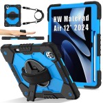 Mocne Etui z Uchwytem i Paskiem do Huawei MatePad Air 12 2024 niebieskie