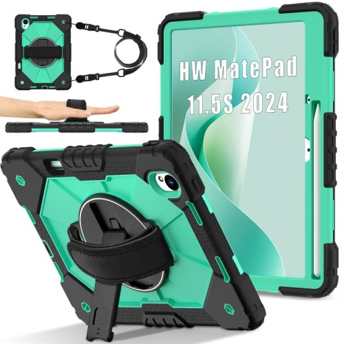 Pancerne Etui z Uchwytem i Paskiem do Huawei MatePad 11.5 S zielone