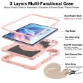 Pancerne Etui z Uchwytem i Paskiem do Huawei MatePad 11.5 S 2024 różowe pudrowe