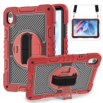 Pancerne Etui z Uchwytem i Paskiem do Huawei MatePad 11.5 S 2024 czerwone
