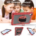 Pancerne Etui z Uchwytem i Paskiem do Huawei MatePad 11.5 S 2024 czerwone