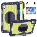 Pancerne Etui z Uchwytem i Paskiem do Huawei MatePad 11.5 S 2024 granatowo-zielone