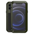LOVE MEI Pancerne Etui Metal Szkło do iPhone 12 Mini zielone