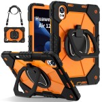 Mocne Etui z Uchwytem i Paskiem do Huawei MatePad Air 12 2024 pomarańczowe