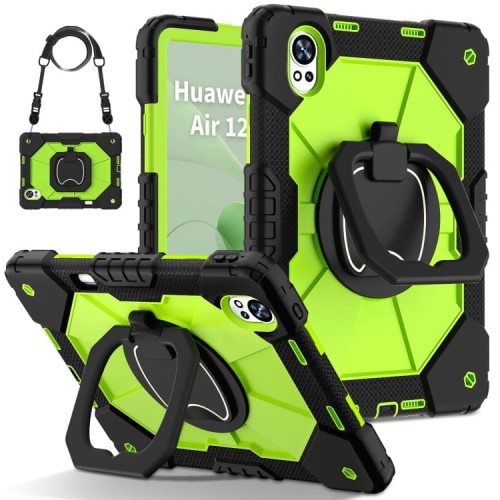 Mocne Etui z Uchwytem i Paskiem do Huawei MatePad Air 12 2024 zielone