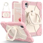 Mocne Etui z Uchwytem i Paskiem do Huawei MatePad Air 12 2024 różowe
