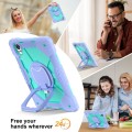 Mocne Etui z Uchwytem i Paskiem do Huawei MatePad Air 12 2024 fioletowo-zielone
