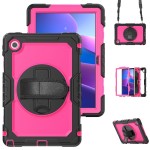 Pancerne Etui z Uchwytem i Paskiem do Lenovo Tab 10.1 2025 różowe
