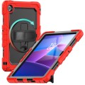 Pancerne Etui z Uchwytem i Paskiem do Lenovo Tab 10.1 2025 czerwone