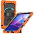 Pancerne Etui z Uchwytem i Paskiem do Lenovo Tab 10.1 2025 pomarańczowe