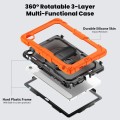 Pancerne Etui z Uchwytem i Paskiem do Lenovo Tab 10.1 2025 pomarańczowe