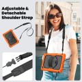 Pancerne Etui z Uchwytem i Paskiem do Lenovo Tab 10.1 2025 pomarańczowe