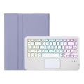 Fioletowe Etui z Podświetlaną Klawiaturą z Touchpad do Lenovo Tab 10.1 2025