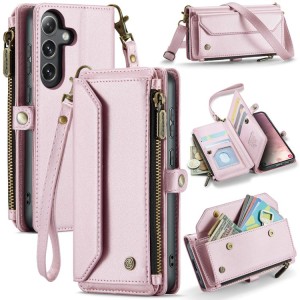 CASEME Etui Portfel Pokrowiec do Samsung Galaxy S25 różowe