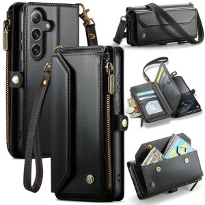 CASEME Etui Portfel Pokrowiec do Samsung Galaxy S25 czarne