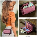 CASEME Etui Portfel Pokrowiec do Samsung Galaxy S25 czerwone