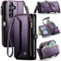 CASEME Etui Portfel Pokrowiec do Samsung Galaxy S25 fioletowe