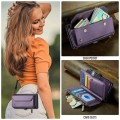 CASEME Etui Portfel Pokrowiec do Samsung Galaxy S25 fioletowe