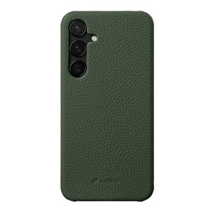 MELKCO Skórzane Etui Plecki Obudowa do Samsung Galaxy S25 zielone
